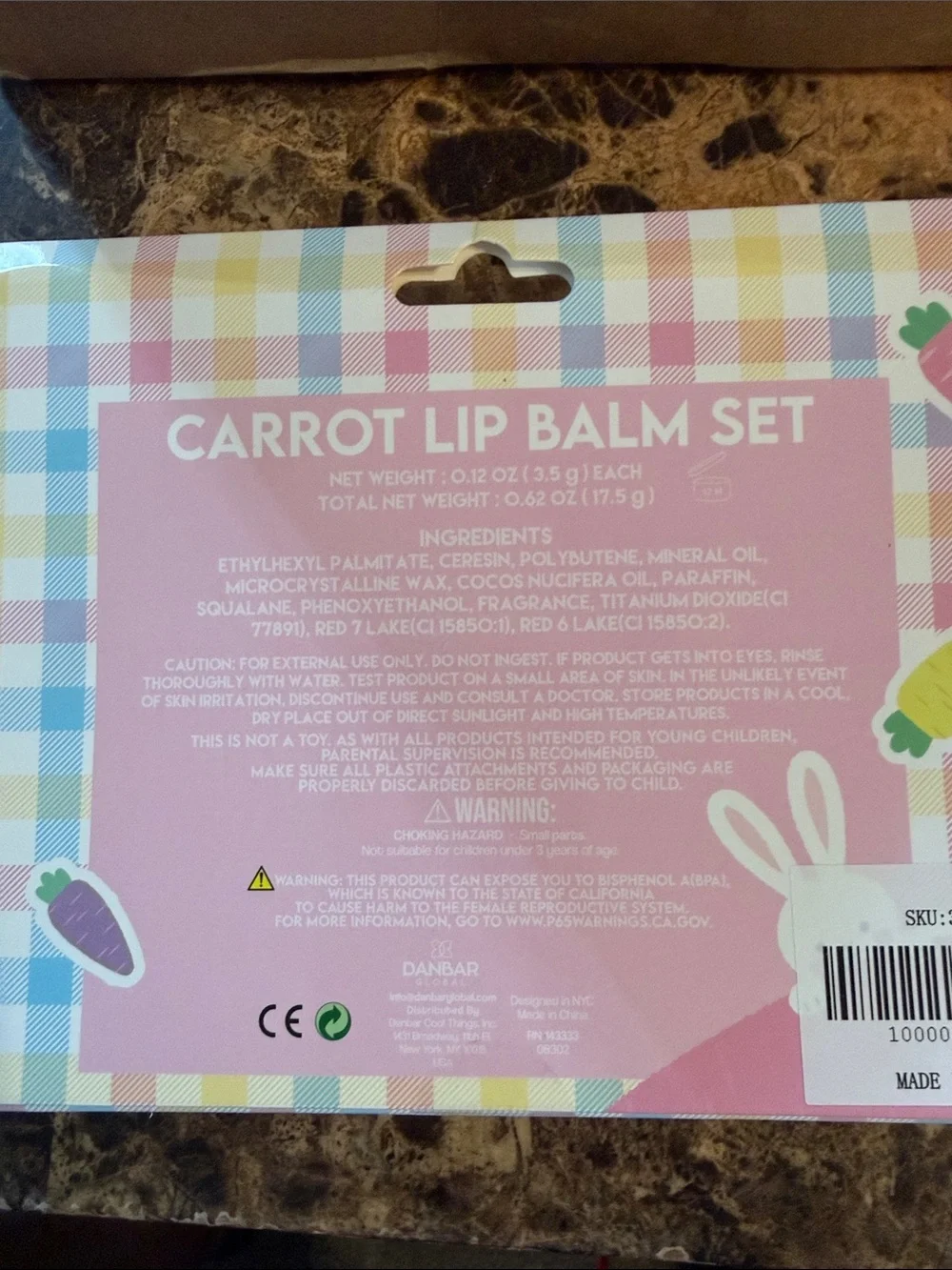 Carrot Lip Balm Set - Pastel Multi-Color by